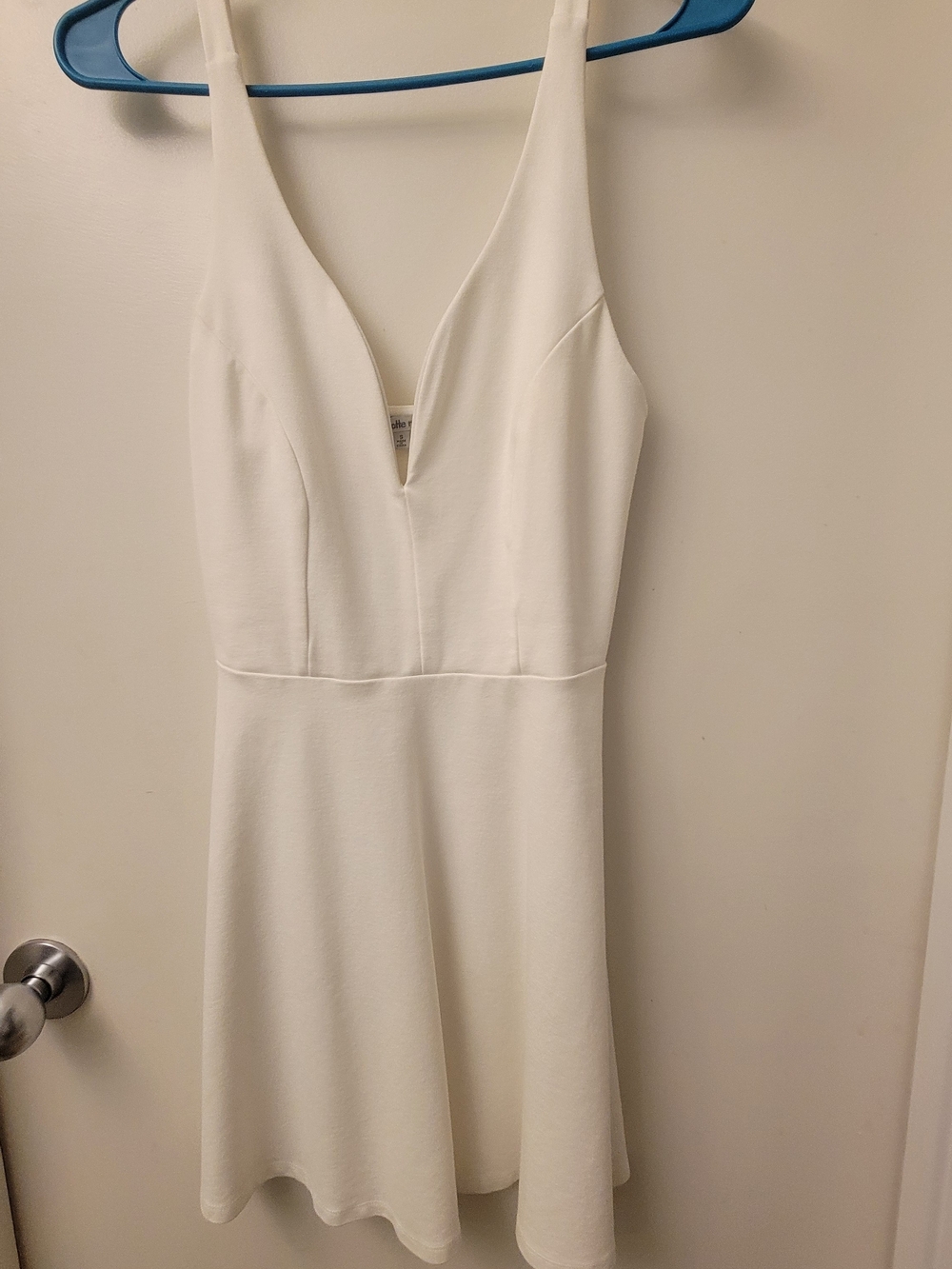 Charlotte Russe White V-Neck Mini Dress